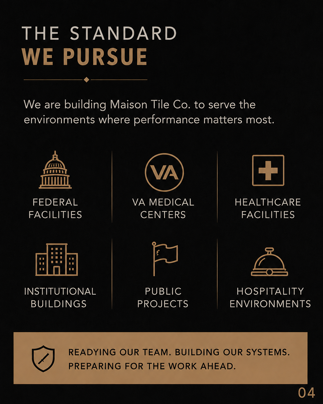 The Standard We Pursue — Maison Tile Co installation standard artwork